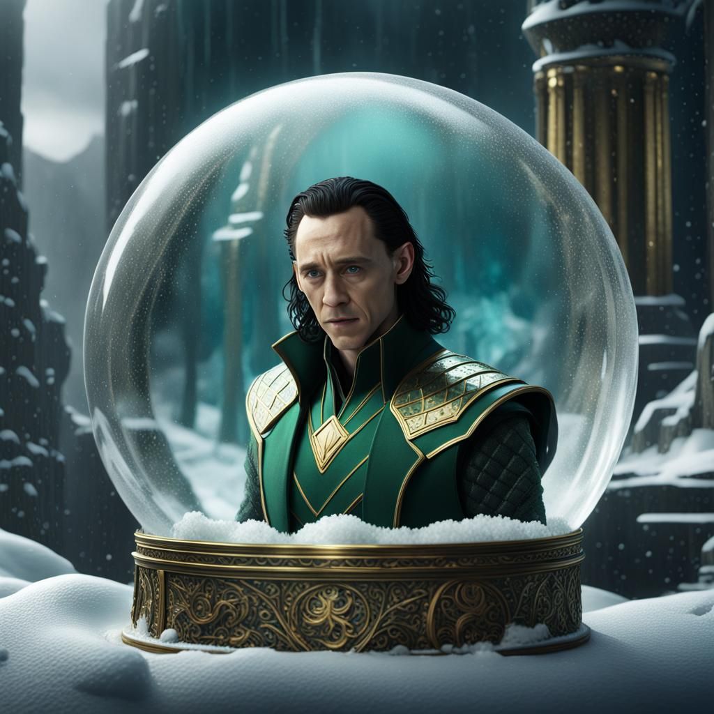 Loki Trapped: Snowglobe Concept Art in 8K
