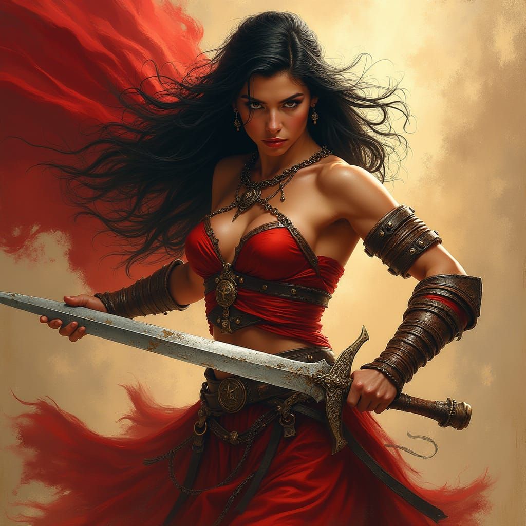 Epic Fantasy Warrior in Cinematic Lighting