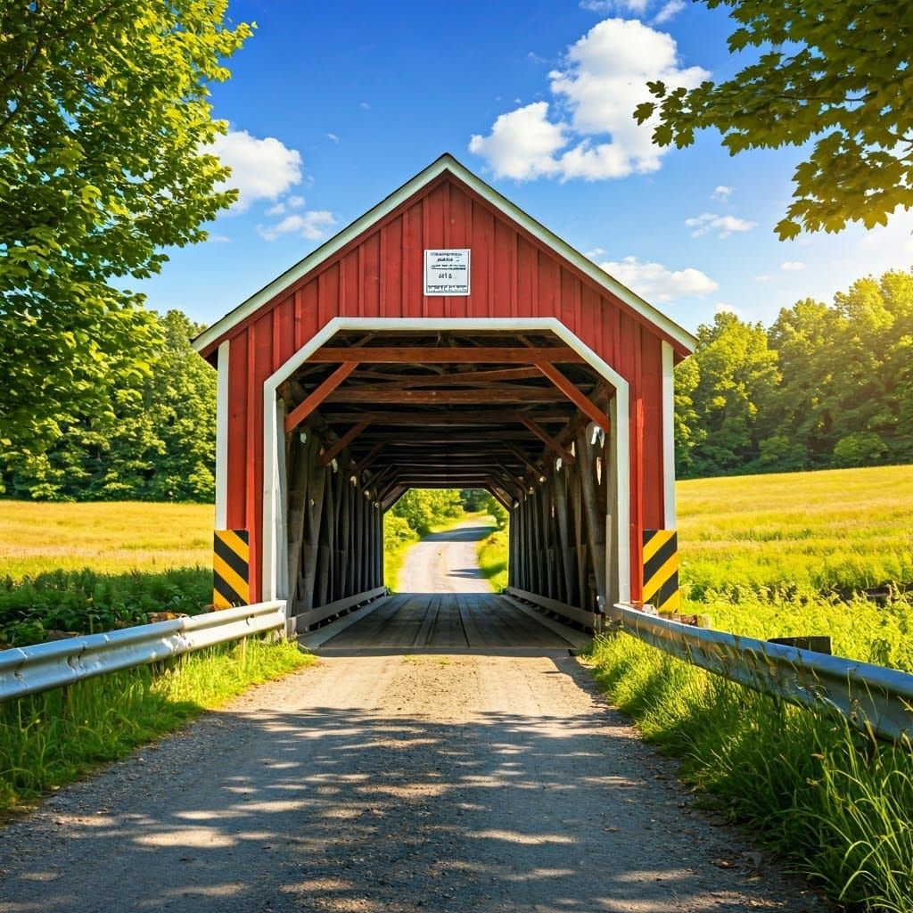 Red country bridge.