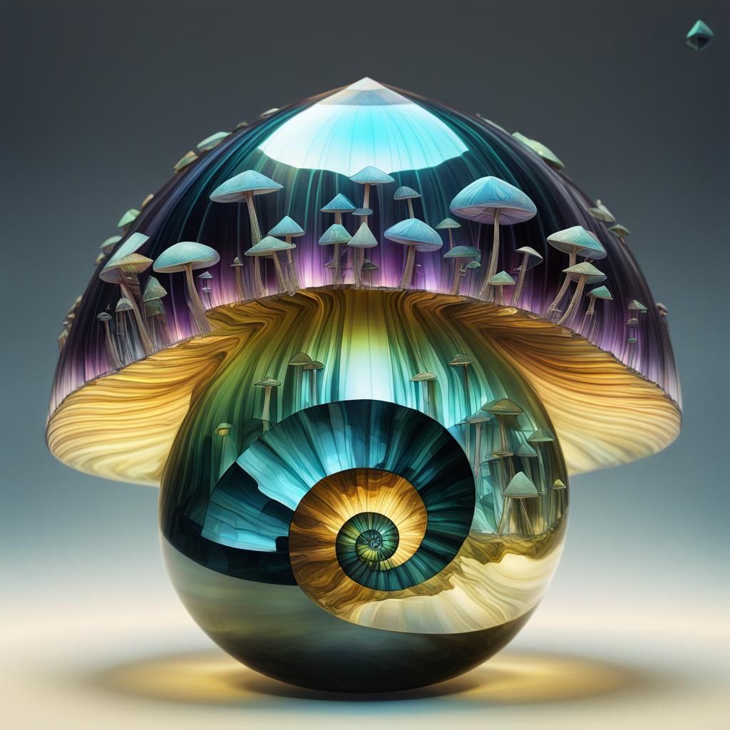 Alexandrite Chrysoberyl Fibonacci Mushroom