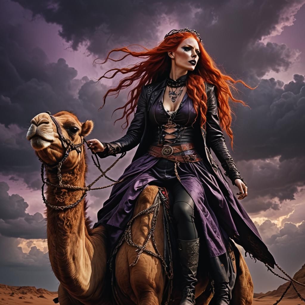 Gothic woman & Camel