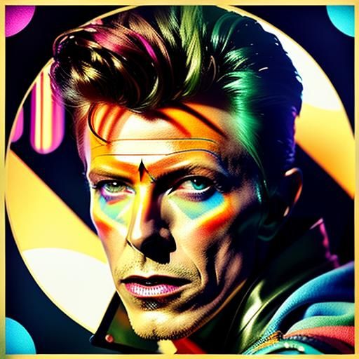 David Bowie as Ziggy Stardust in Pop Art Style