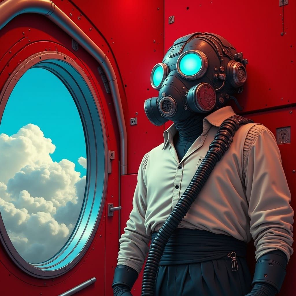 Resolute Android in Futuristic Chamber