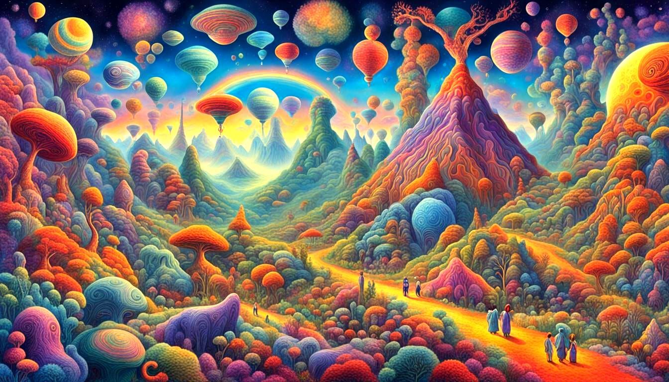 Surrealistic Visions of a Psychedelic Nightmare in Vibrant C...