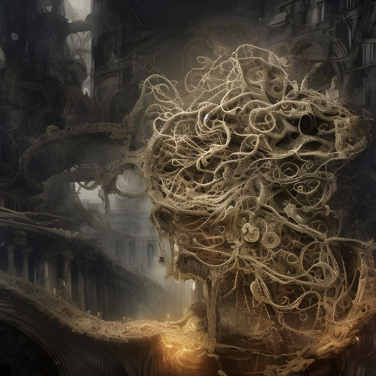 Deconstructed Hindbrain: Hyperdetailed Digital Matte Paintin...