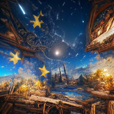 Detailed Starry Sky Painting in 8K Resolution