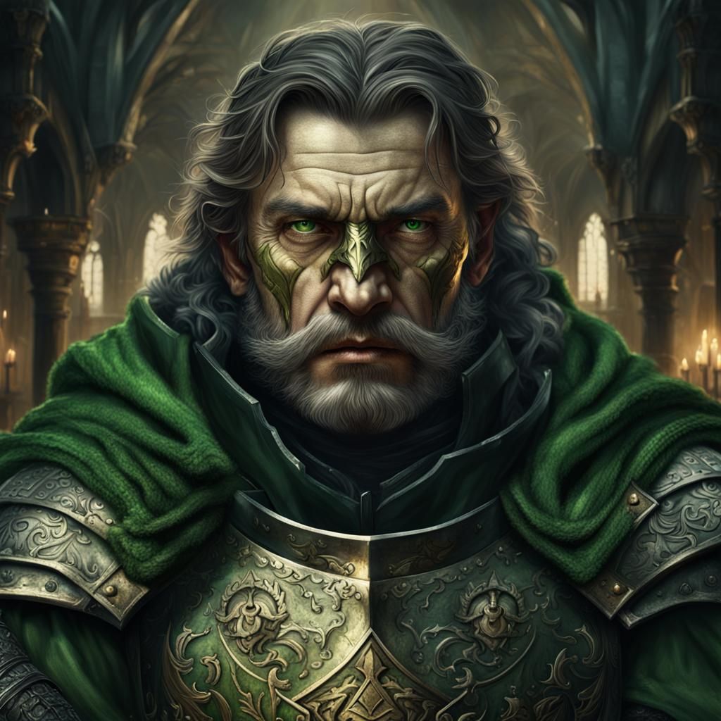 Medieval German Lord Bandit in Dark Fantasy Style