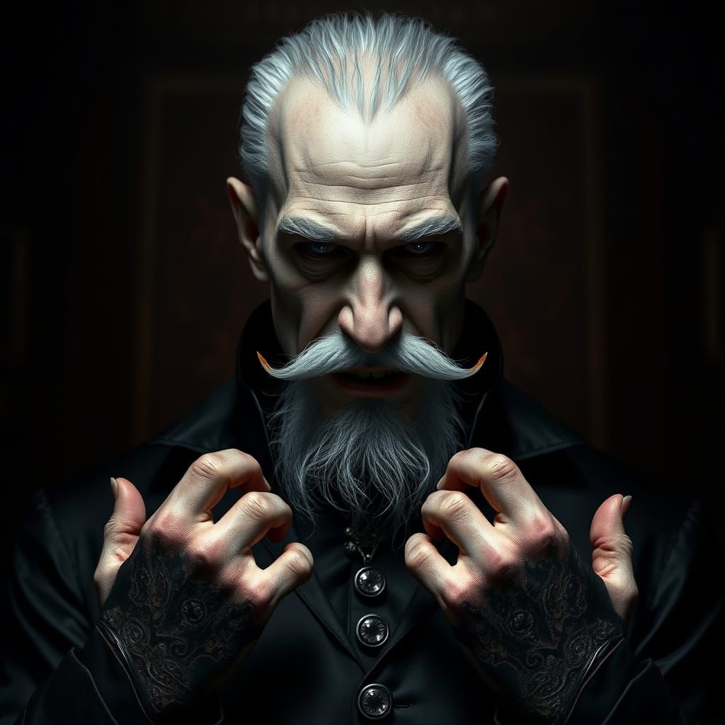 Aristocratic Vampire in Gothic Horror Style