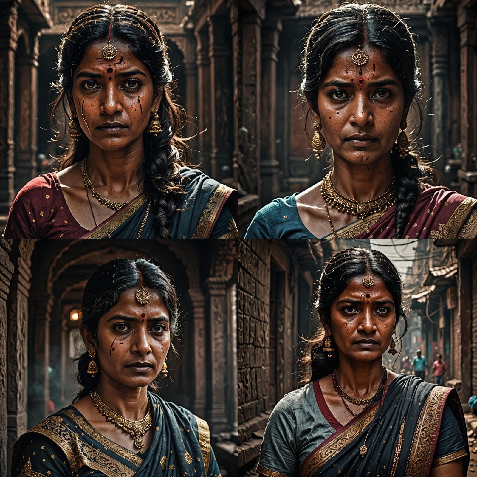 Hyperrealistic Killer Woman in Cinematic Composition