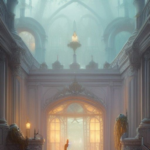 Ethereal Queen in Hyperdetailed Fantasy Chamber