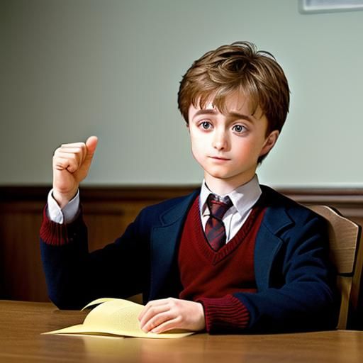 School Portrait of Child Resembling Daniel Radcliffe