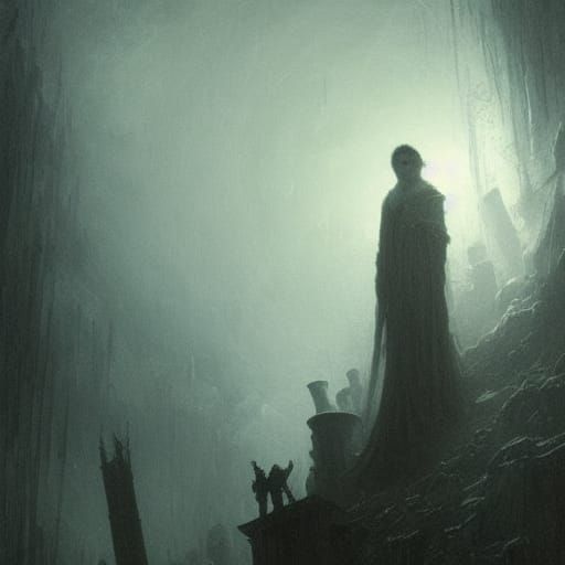 Nightmare Visions: A Gothic Horror Illustration