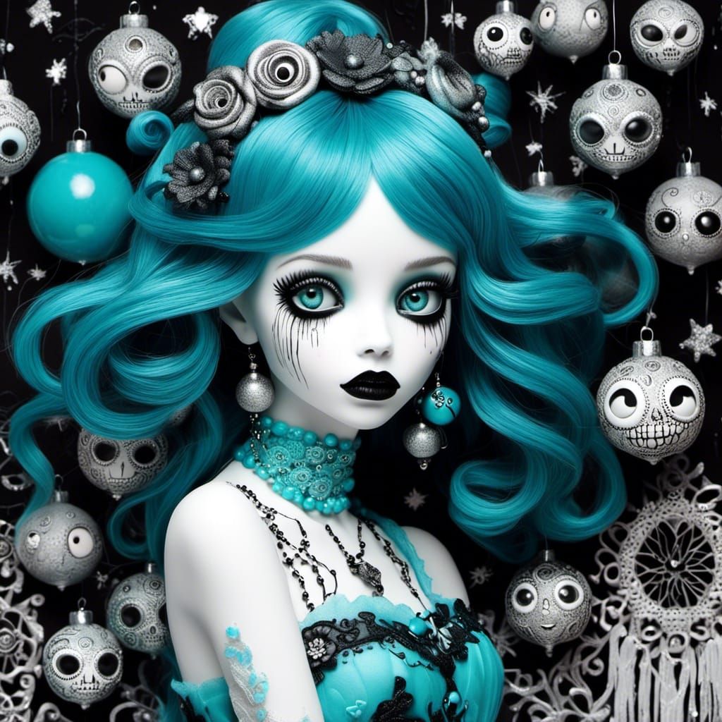 Black & white, one color