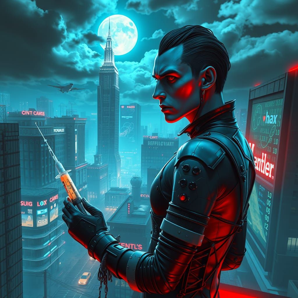 “A hyperrealistic vampire "