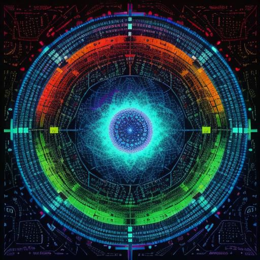 Vibrant Binary Code Silhouette in 8K Ultra HD