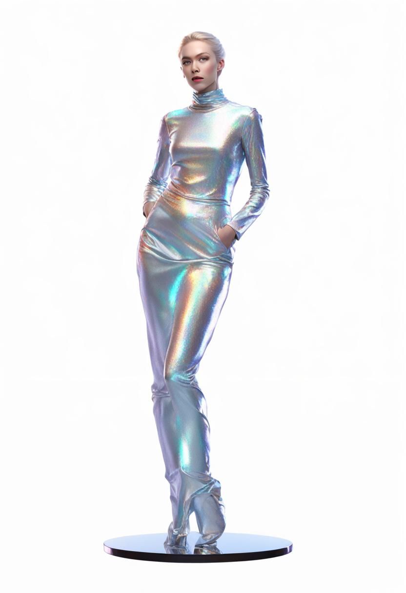 Holographic Goddess: Street Pop Art Commercial Image