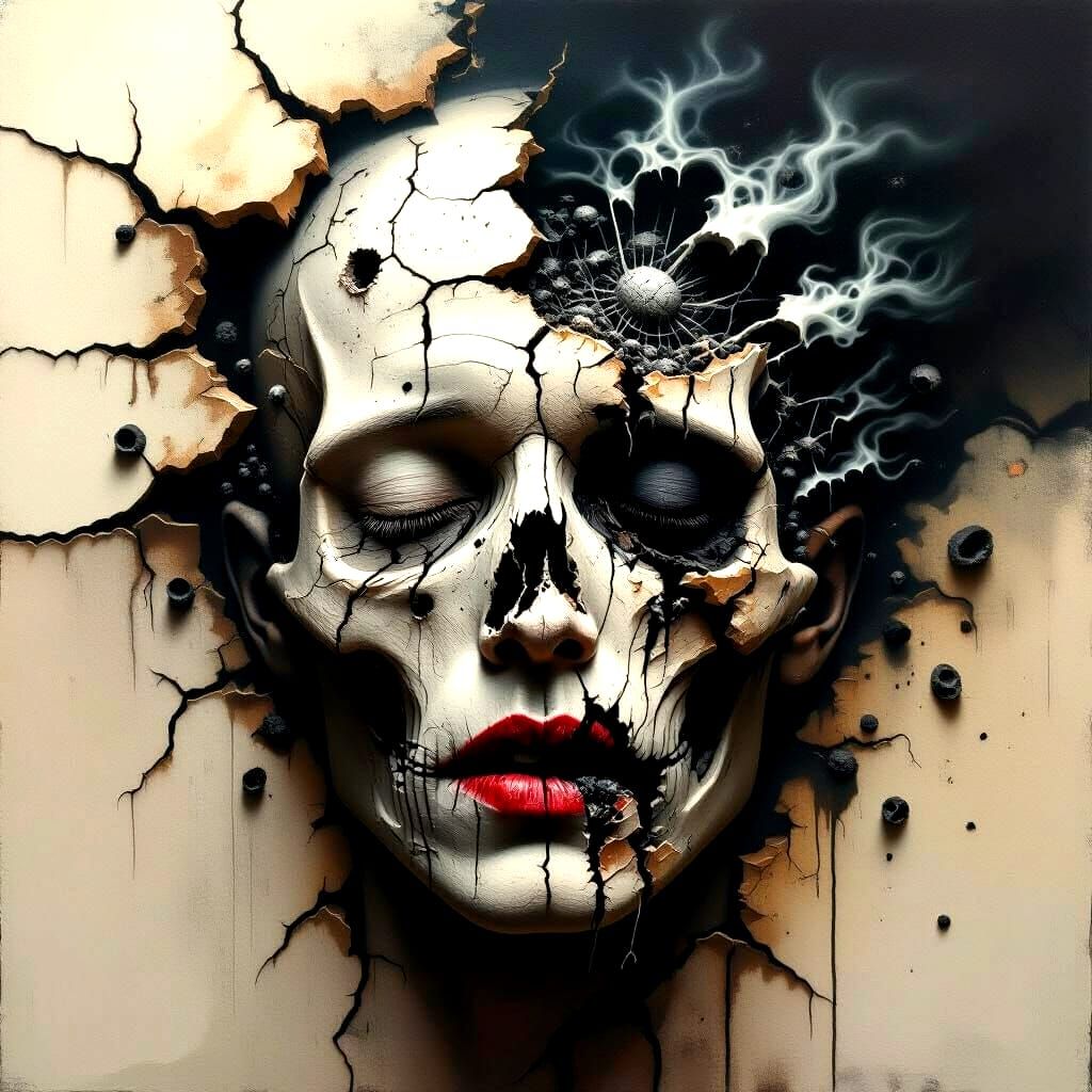 AI Art: Fragmented Human Form and Subconscious Visions