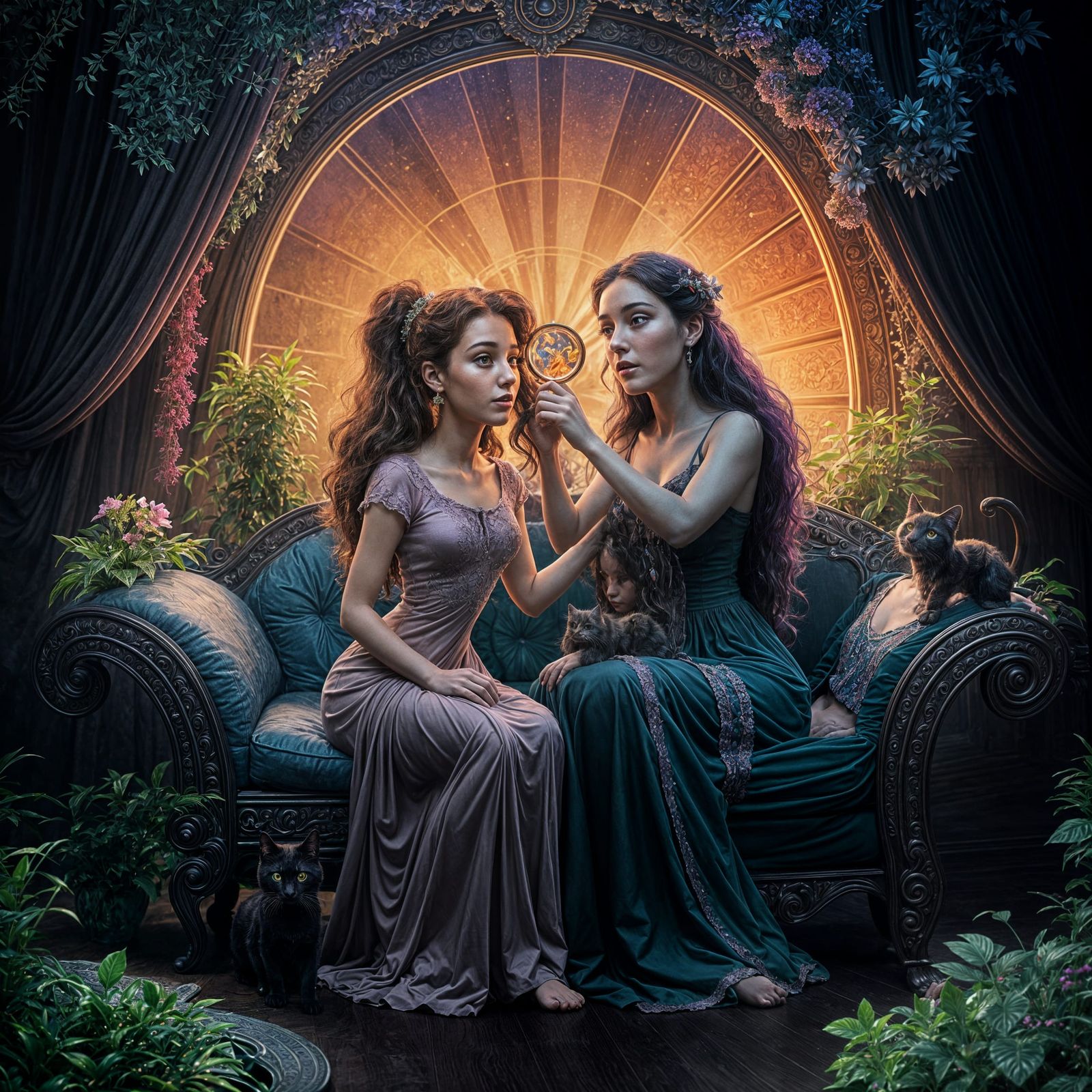 Meg and Mother Gothel: 3D Digital Art