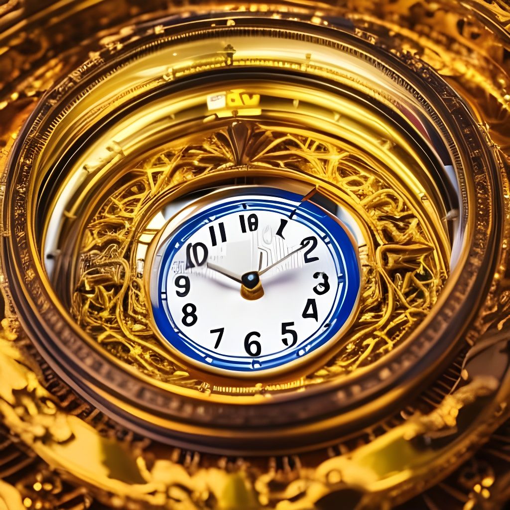 Intricate Clock Face in Hyperrealistic Detail