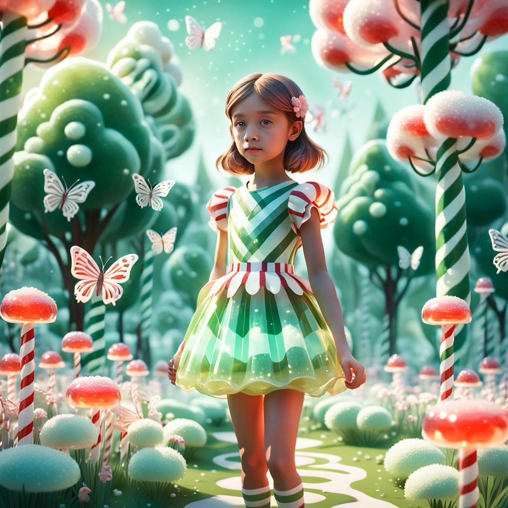 Dreamy Low Poly Garden with Jello Flowers