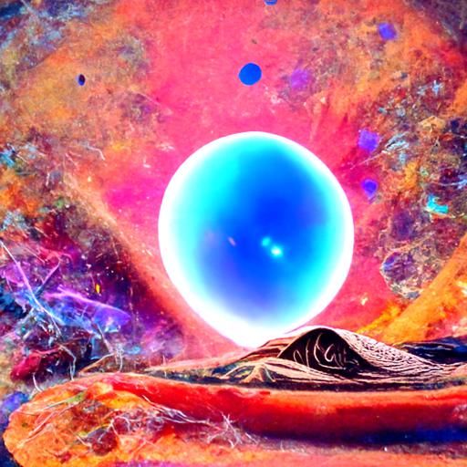 Turquoise Sun: Holographic Cosmic Illustration