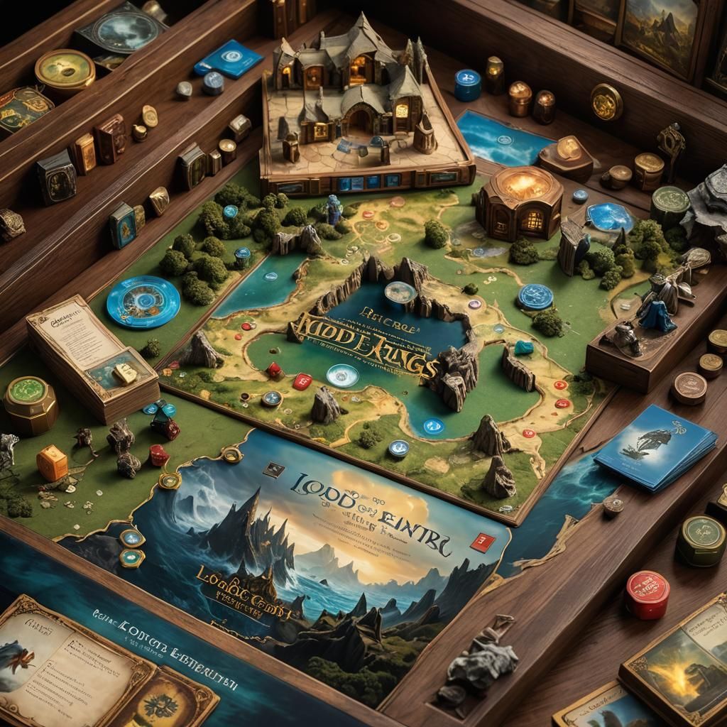Middle Earth Board Game in Cosy Cabin