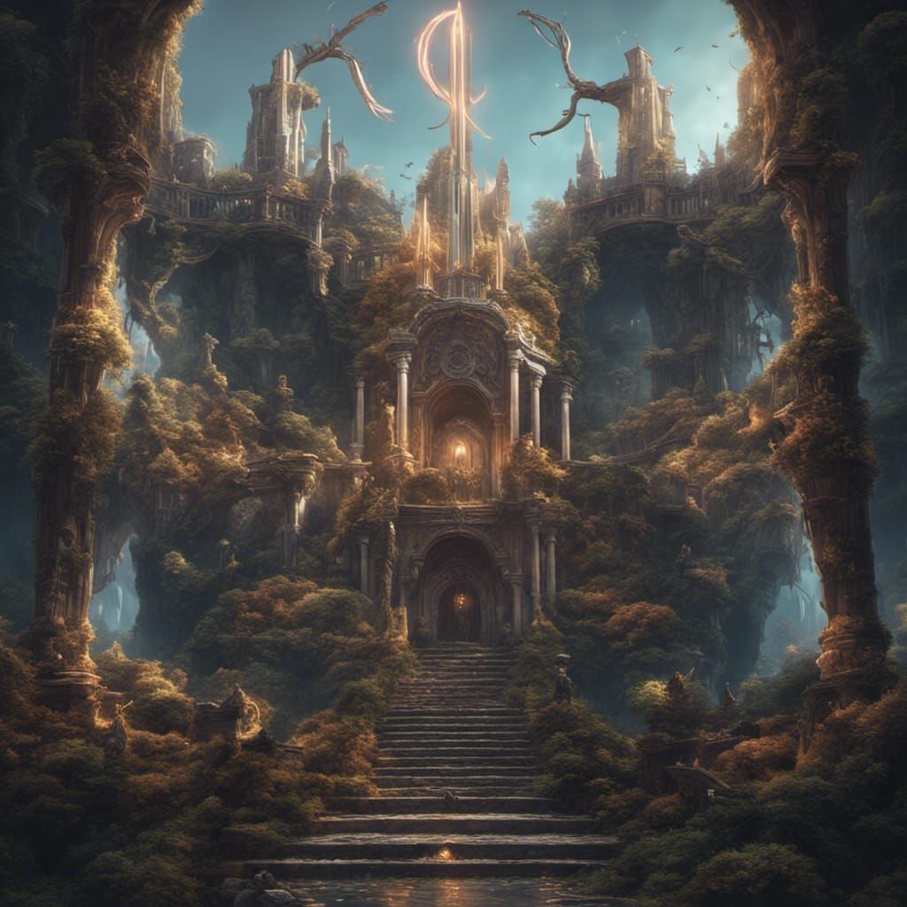 Fantastical Letter W Matte Painting