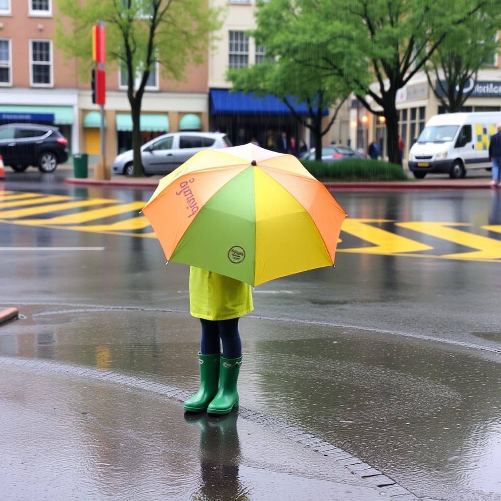 Rainy Day Scene: An AI Interpretation