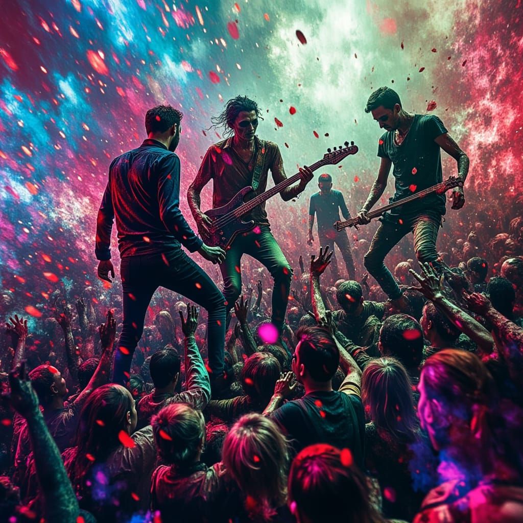 Zombie Punk Show in a Bisley-esque Style