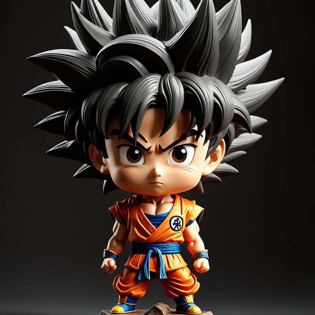 Chibi Son Goku Bobblehead Figurine Portrait