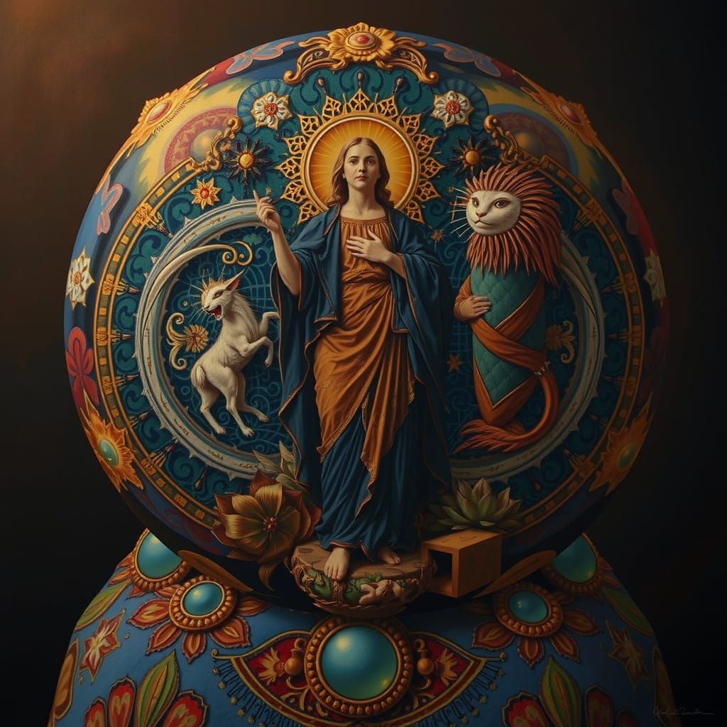 Masterpiece Painting of Beauty and Truth Radiating Excellenc...