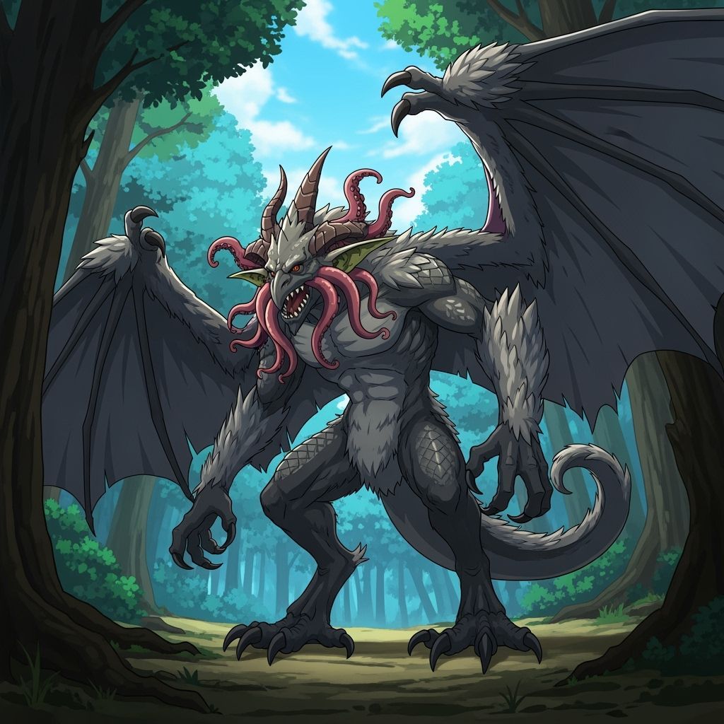 Pteroblins: Goblin Demon Pterosaurs with Tentacles in Manga ...