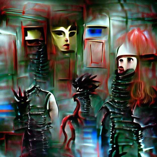 Terrifying Backrooms in Dark Fantasy Style