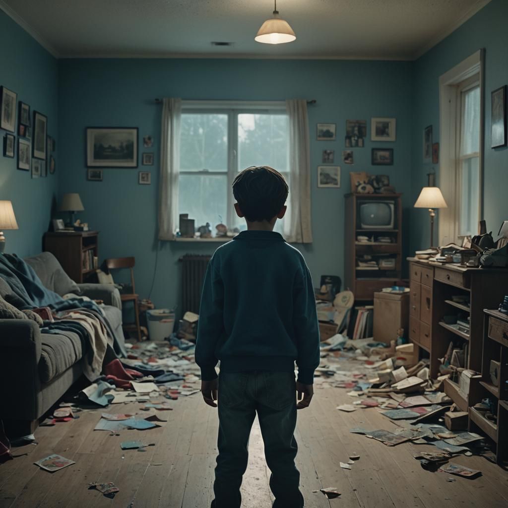 Emotional Cinematic Portrait of a Self-Scorned Son