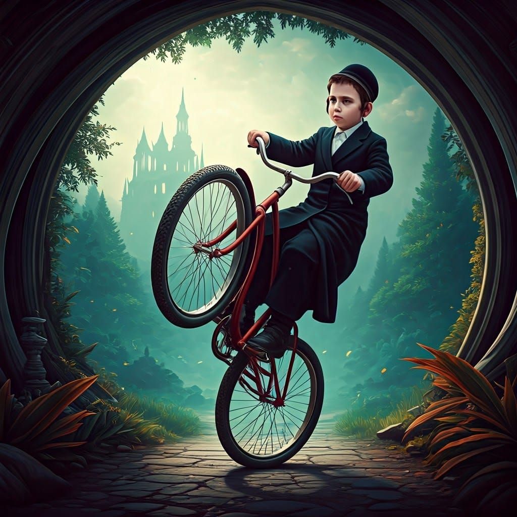 Ultrachassidic Boy Envisions Future on Mystical Bicycle Ride