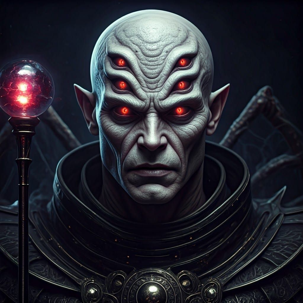 Surreal Eldritch Horror Demon in Hyperrealistic Horror Photo...