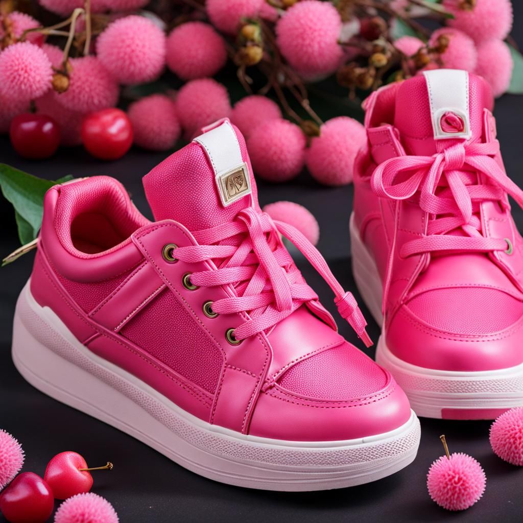 Anime Cherry Pink Sneakers
