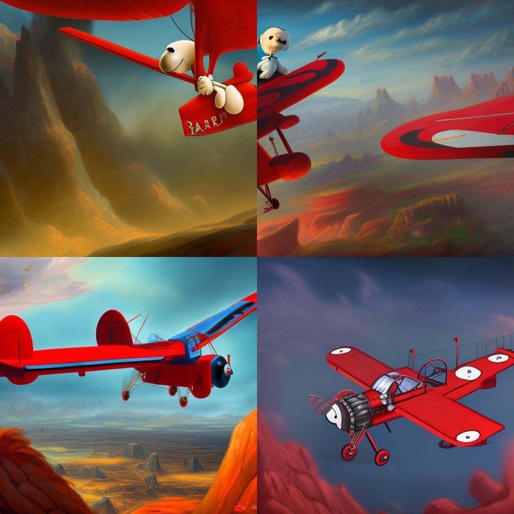 Snoopy Takes Flight in a Matte Painting