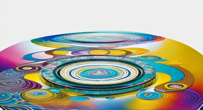 Kaleidoscopic Garden in Surrealist Pop Art Style