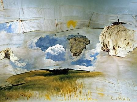 Cloudscape in Wyeth and Basquiat Inspired Styles