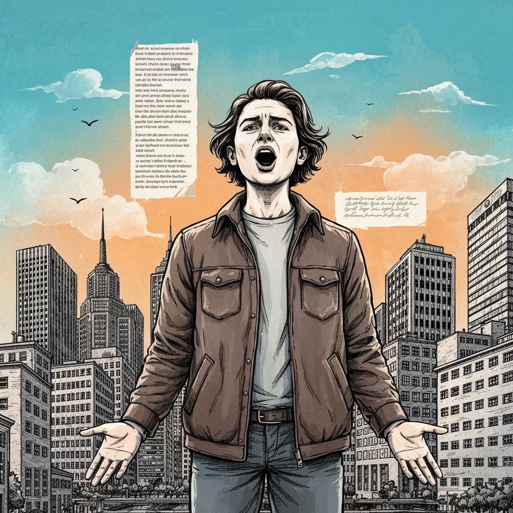 Bold Speaker in Cityscape: Free Speech Amplified