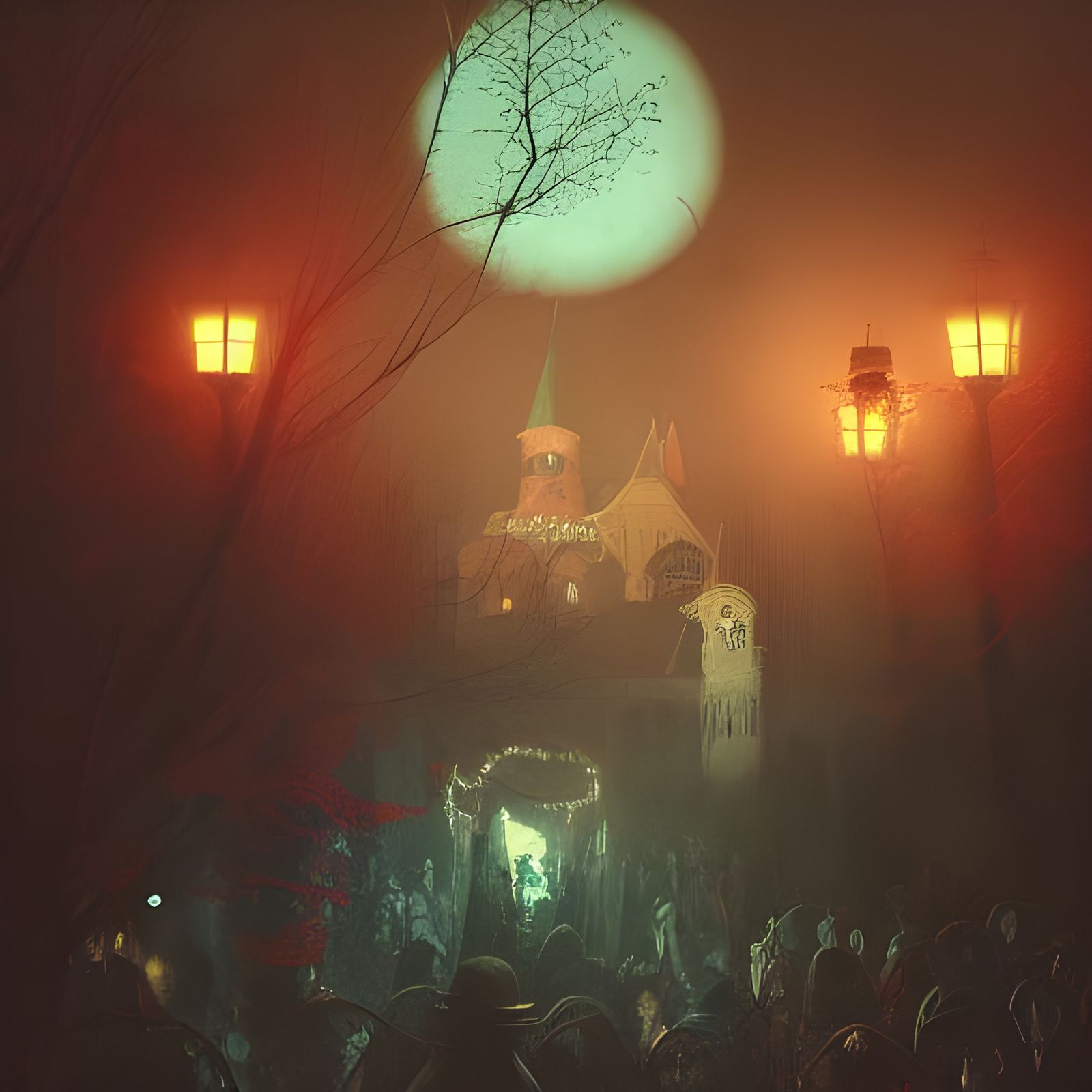 Halloween Carnival in Salem: A Digital Illustration