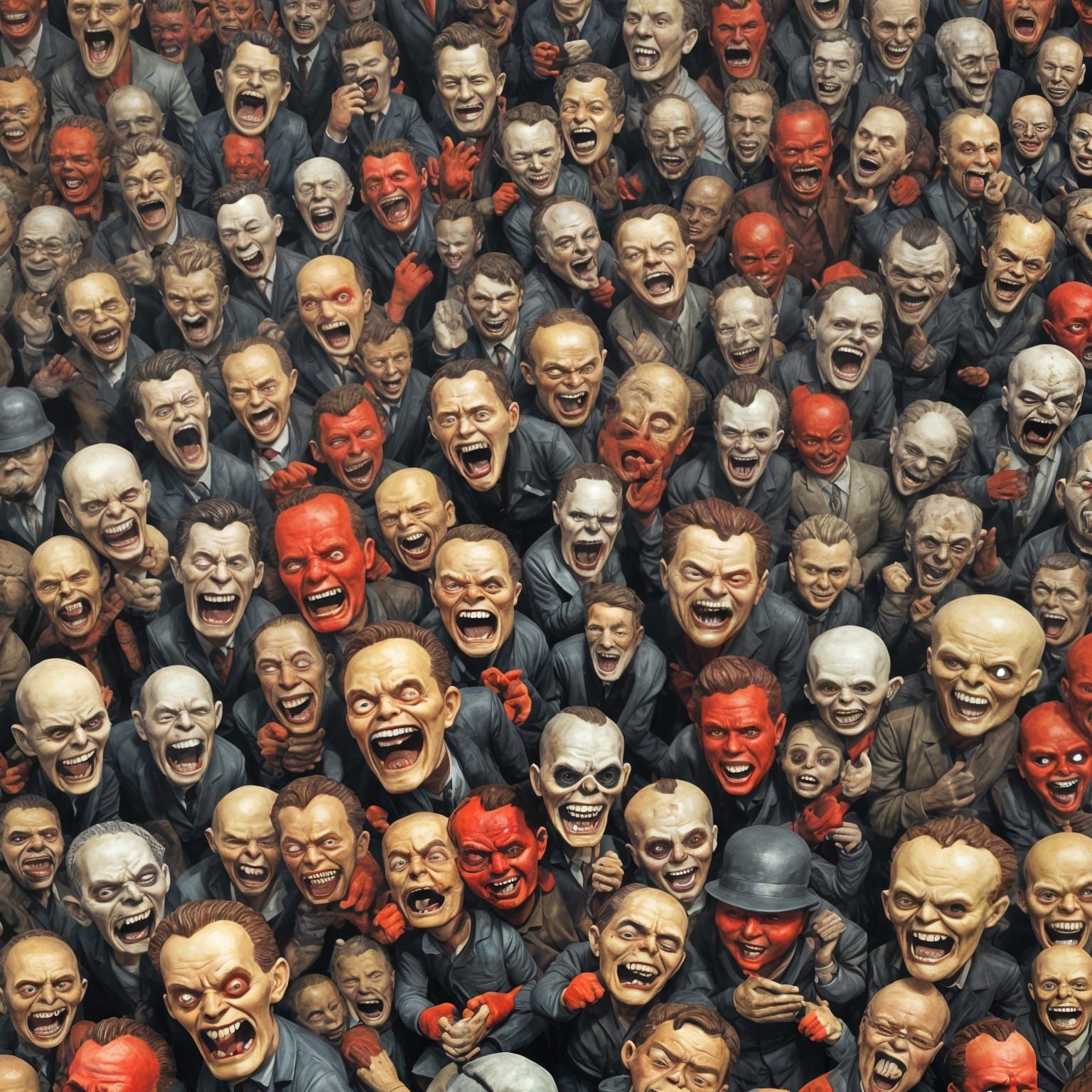 Bobblehead Nightmare: A Grotesque Vision