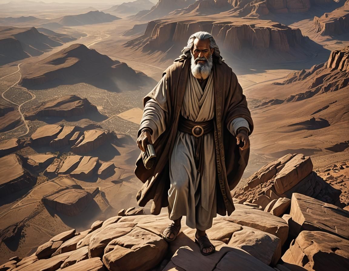 Moses Descends Sinai with the Ten Commandments