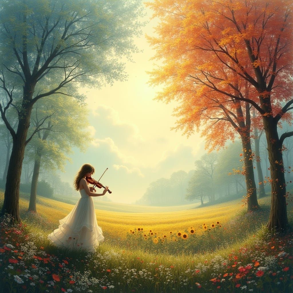 Harmonious Nature Cycles in Vibrant Landscape