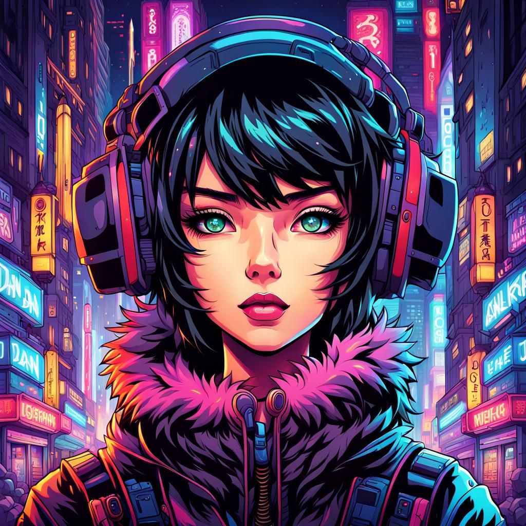 Anime Cyberpunk Girl