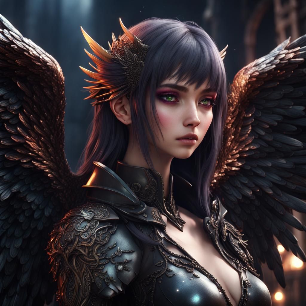 Dark Anime Angel Profile Picture in HD