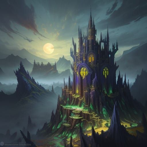 Ethereal Fantasy Realm in Vibrant Splendor