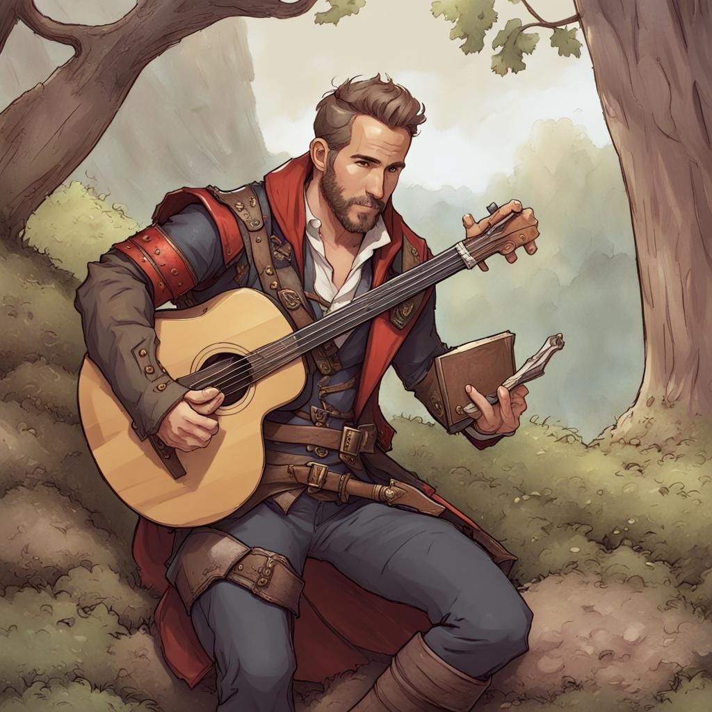 Ryan Reynolds as D&D Bard Character