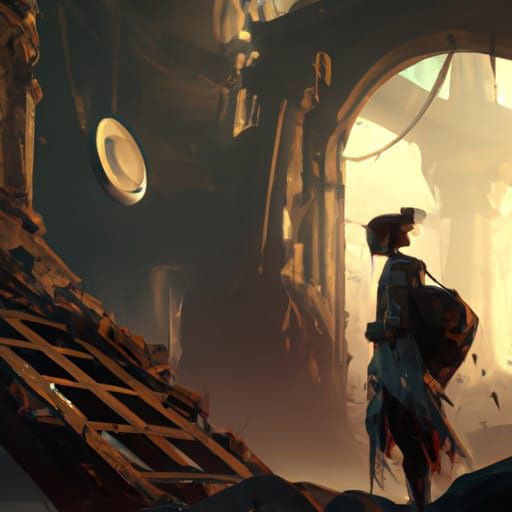 Dark Fantasy Masterpiece in Purple and Yellow